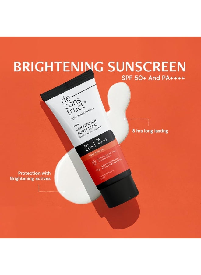 Deconstruct Brightening Protect Duo|10% Vitamin C Face Serum (30 Ml) + Brightening Sunscreen (50 G)|Get Glowing Skin With Sun|Spf 50+|No White Cast, Non Irritating & Quick Absorbing|Pack Of 2 - Image 4